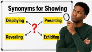 synonyms for showing
