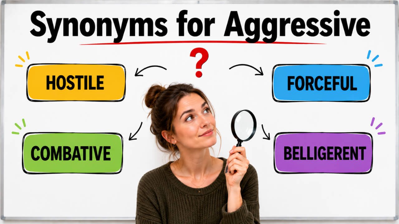 synonyms for aggressive