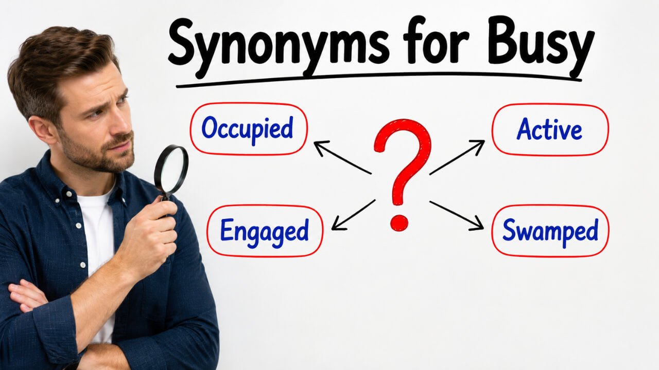 synonyms for busy