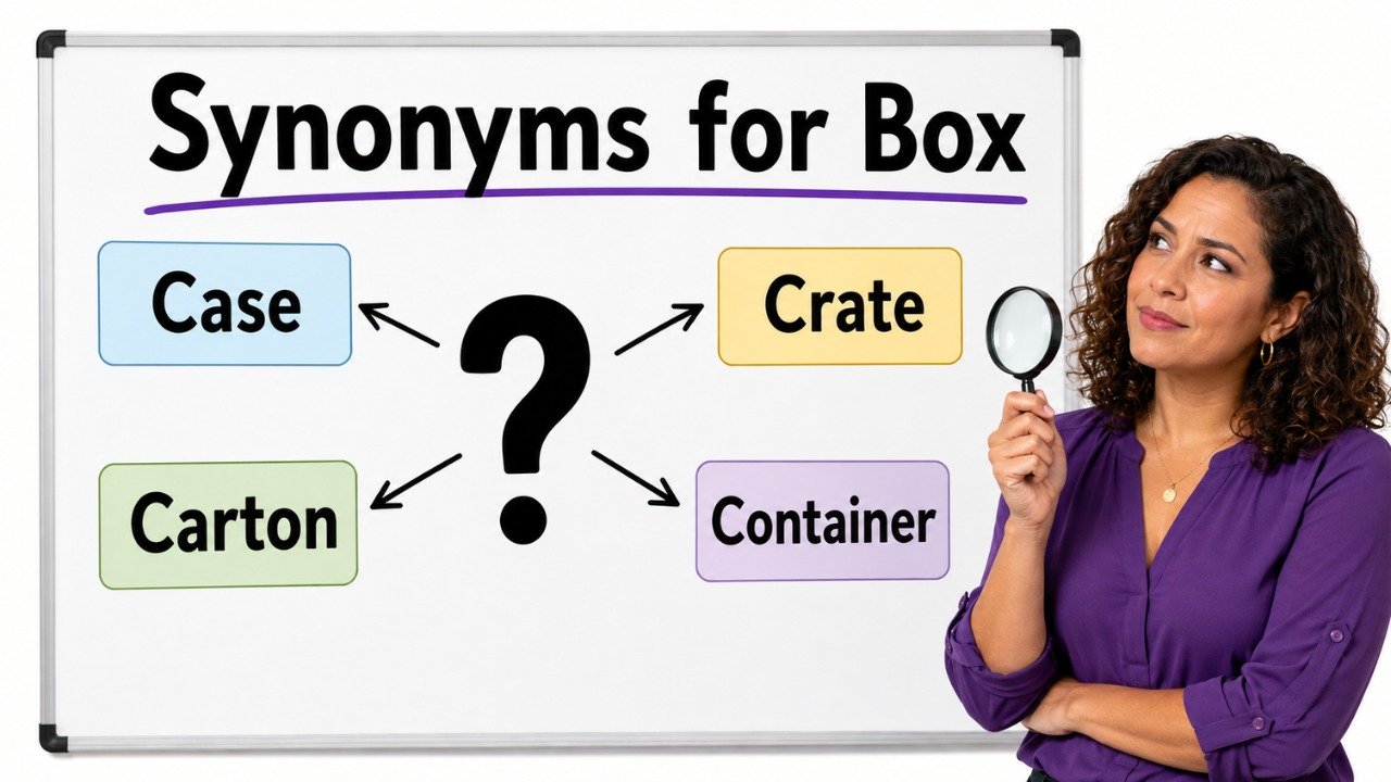 synonyms for box