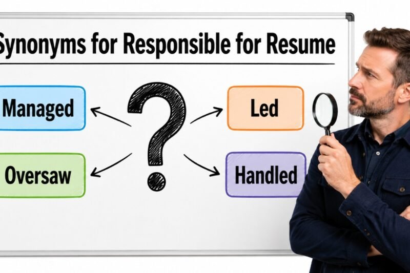 44+ Synonyms for Responsible for Resume: Meanings, Uses & Word Choices